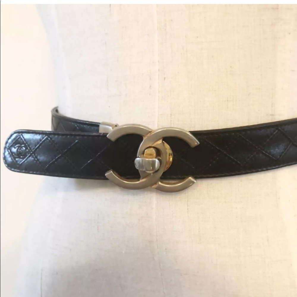 Chanel belt vintage GUC black
